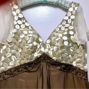 Elegant evening custom made floor length dress